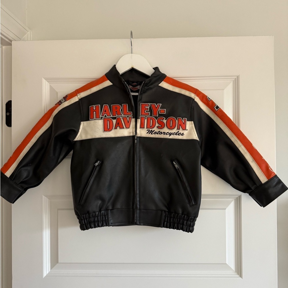 Harley Davidson Leather Jacket Kids Size 5